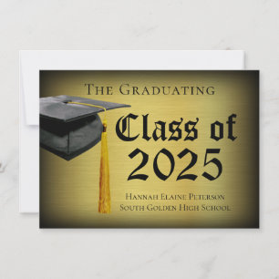 Gold Cap/Tassel Graduation Announcement
