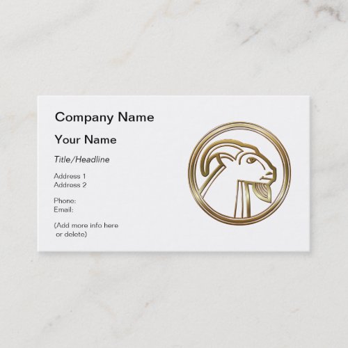 Brass and Copper Capricorn Zodiac Astrology Business Card Templates