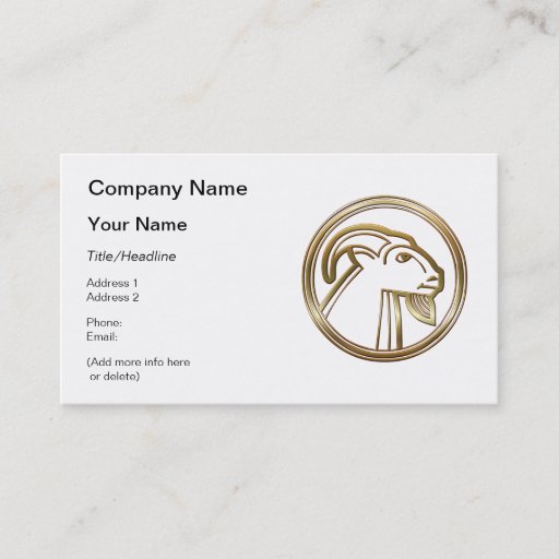 Customizable Brass and Copper Capricorn Zodiac Astrology Business Card Templates