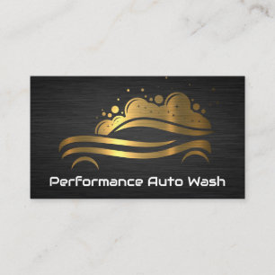 Gold Car Auto Wash and Detailing Business Card