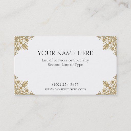 Customizable Gold Card Business Card