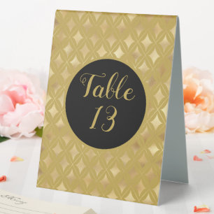 Gold Carnival Harlequin Diamonds Table Tent