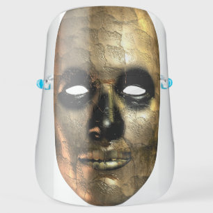Gold Carnival Mask - Golden Man - Face - Funny