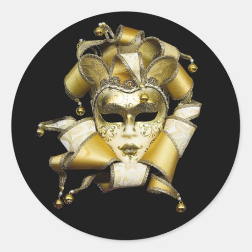 gold carnival mask stickers 