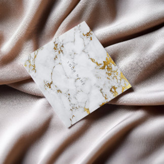 Gold Carrara Gray Marble Vip Business Card