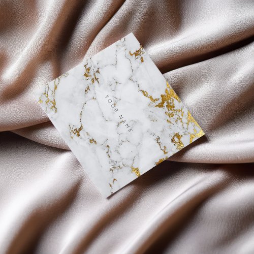 Gold Carrara Gray Marble Vip Business Card