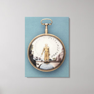 Gold cased bras-en-l'air pocket watch canvas print
