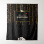 Gold Casino Royale 30th Birthday Photo Booth Tapestry at Zazzle