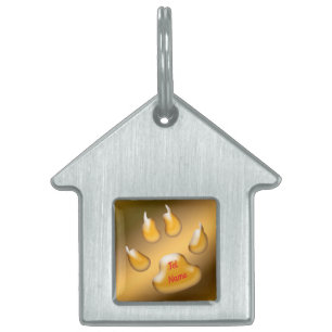 Gold Cat Pet ID Tag