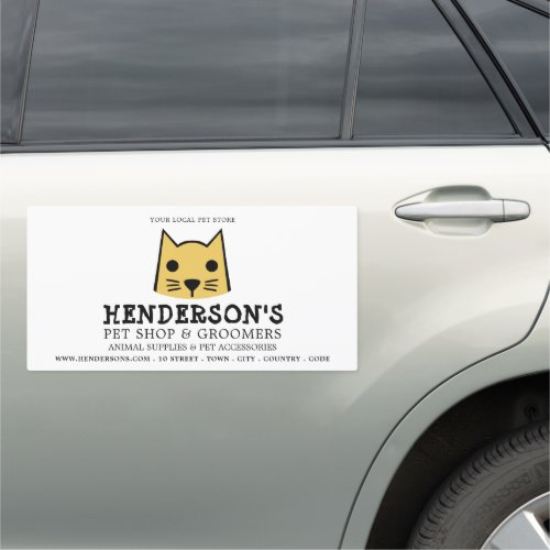 Gold Cat Pet Store  Groomers Advertising Car Magnet