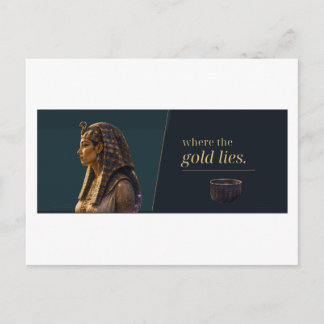 Gold Catacombs Egyptian Portrait Literary Quote Postcard