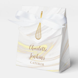 Gold Caterer Bakery Patisserie Marble Swirls Gift Favor Boxes