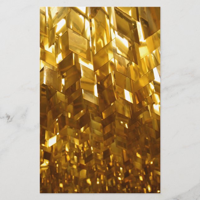 Gold Ceiling Abstract Art Stationery (Front)
