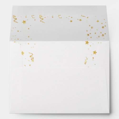 Gold Celebration Baby Shower Invitation Envelope