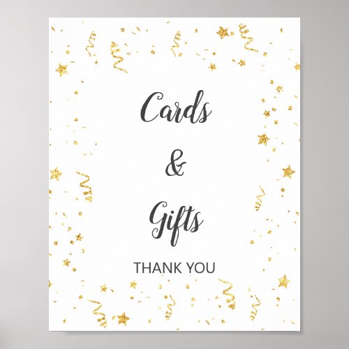 Gold Celebration Cards  Gifts Sign