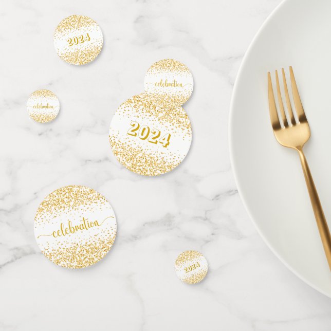 Gold Celebration of New Year  Confetti (Group)