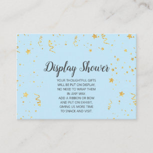 Gold Celebration on Blue Display Shower Enclosure Card