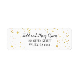 Gold Celebration Retirement Return Address Labels