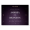 Gold Celestial Purple Galaxy Wedding Welcome Sign 