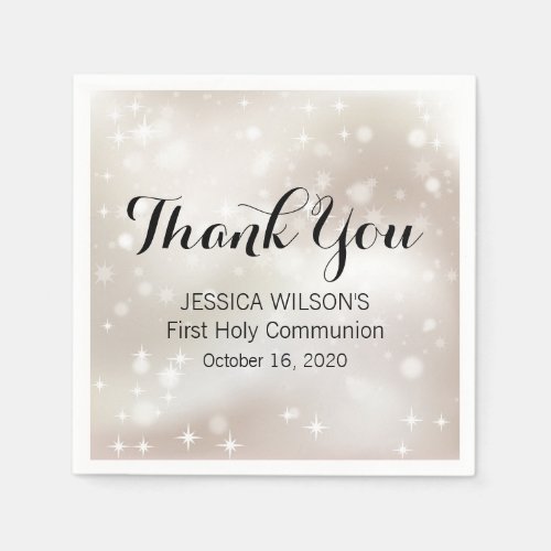 Gold Celestial Stars Thank You First Communion