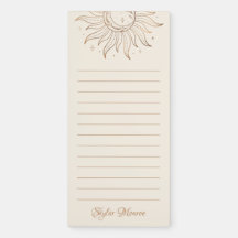 Gold Celestial Sun & Moon on Ivory