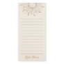 Gold Celestial Sun & Moon on Ivory Magnetic Notepad