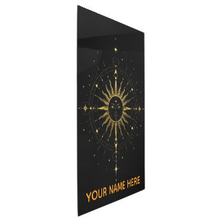 Gold Celestial Sun Sacred Geometry Metal Wall Art