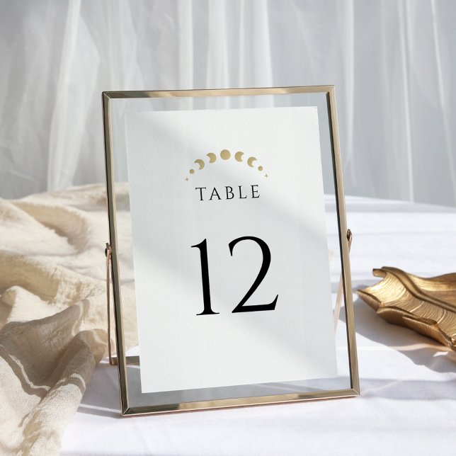 Gold Celestial Wedding Table Number (Creator Uploaded)