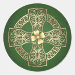 Gold Celtic Cross Jeweled Stickers at Zazzle