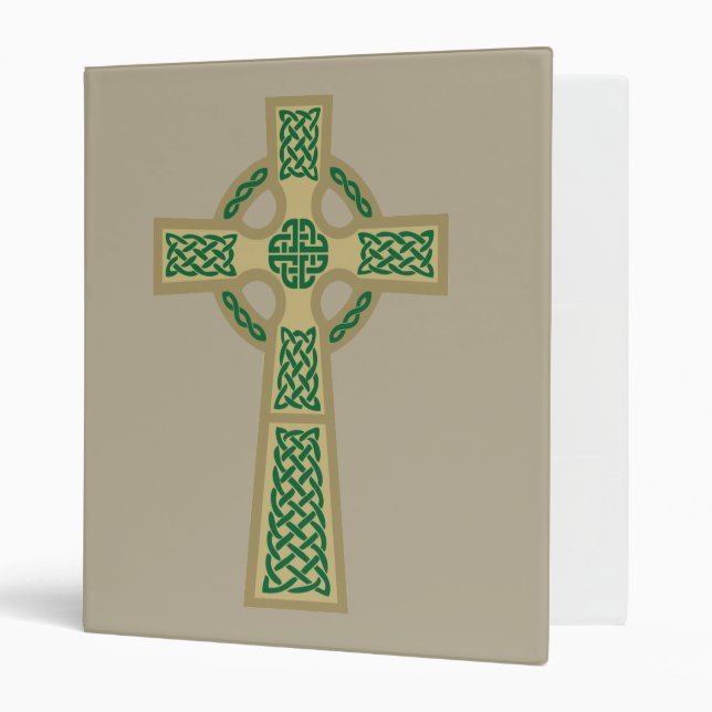 Gold Celtic Cross School Binder (Front/Inside)