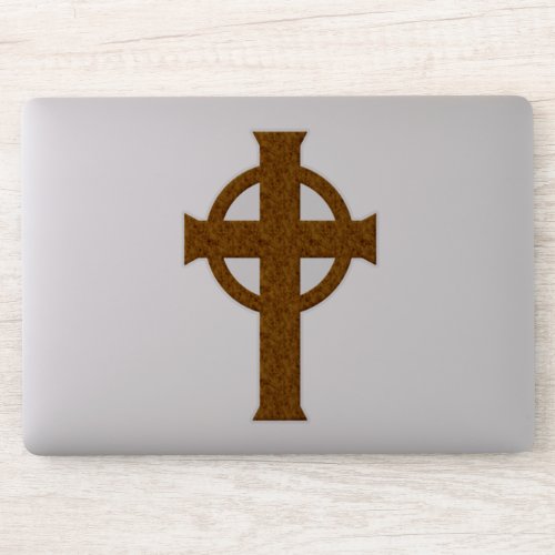 Gold Celtic Cross Sticker