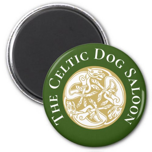 Gold Celtic Dog Trio Custom  Magnet