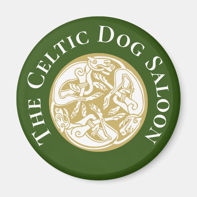 Gold Celtic Dog Trio Custom  Magnet (Front)
