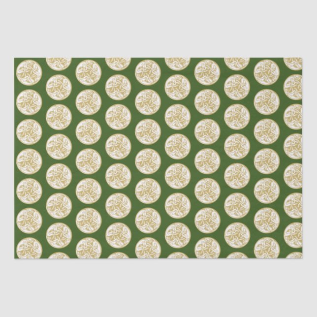 Gold Celtic Dog Trio Patten  Tissue Paper (Front)
