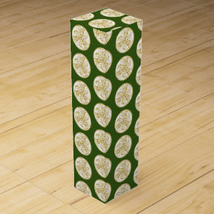 Gold Celtic Dog Trio Pattern Wine Box