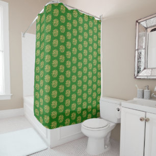 Gold Celtic Horse Pattern  Shower Curtain