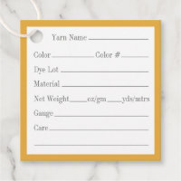 GOLD CELTIC KNOT 2" Square Yarn Tags