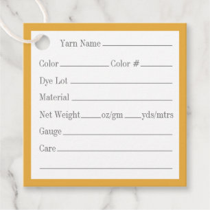 GOLD CELTIC KNOT 2" Square Yarn Tags