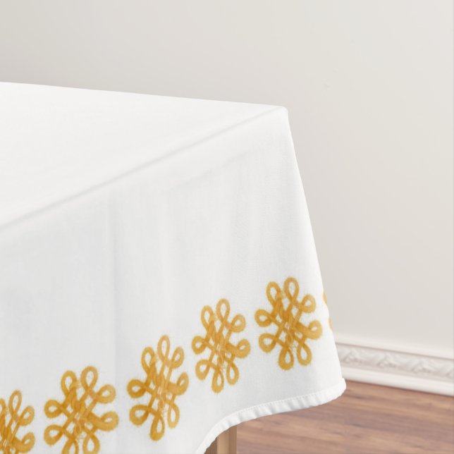 GOLD CELTIC KNOT 52x70 Tablecloth (In Situ)