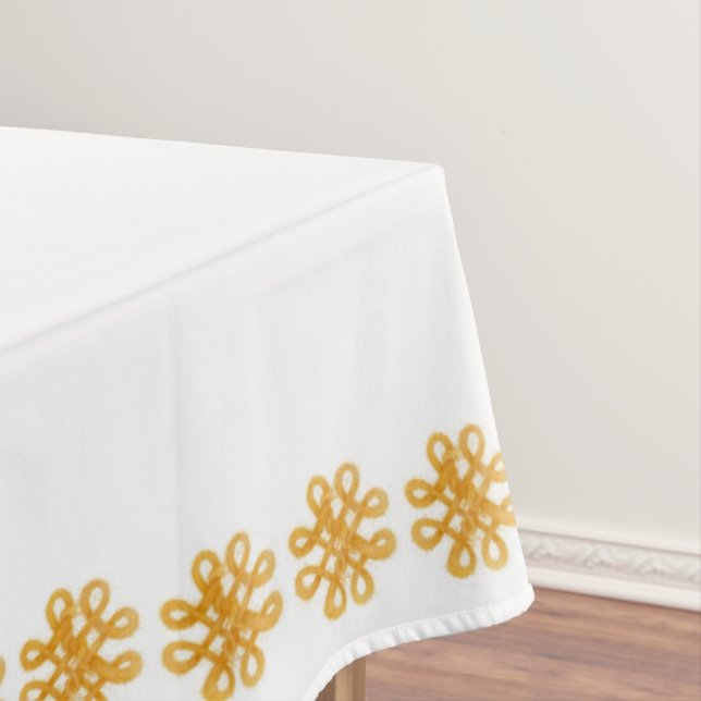 GOLD CELTIC KNOT 60 x104 Tablecloth (In Situ)