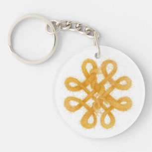 GOLD CELTIC KNOT Acrylic Circle Keychain