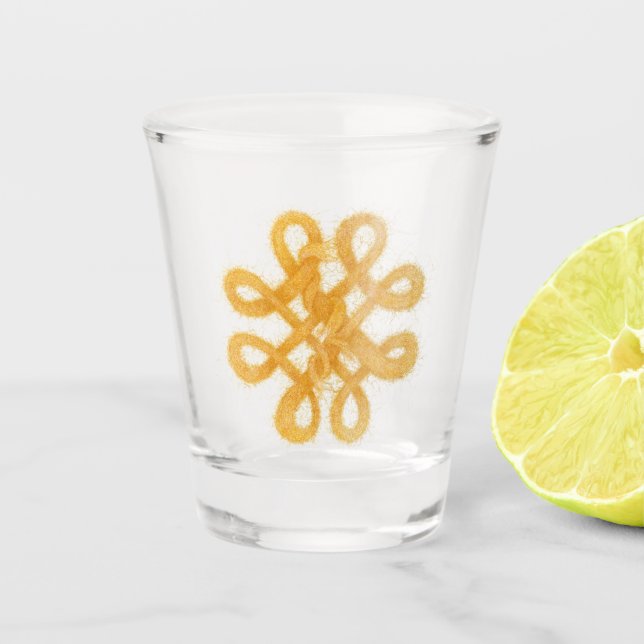 GOLD CELTIC KNOT Shot Glass (Front)