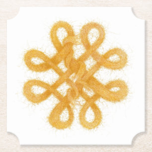 GOLD CELTIC KNOT Ticket Paper Coasters