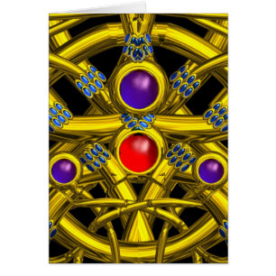 GOLD CELTIC KNOTS WITH TWIN DRAGONS CARDS