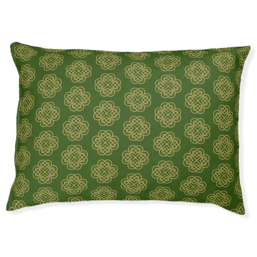 Gold Celtic Shamrock Pattern   Pet Bed