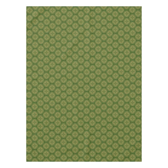 Gold Celtic Shamrock Pattern  Tablecloth (Front)