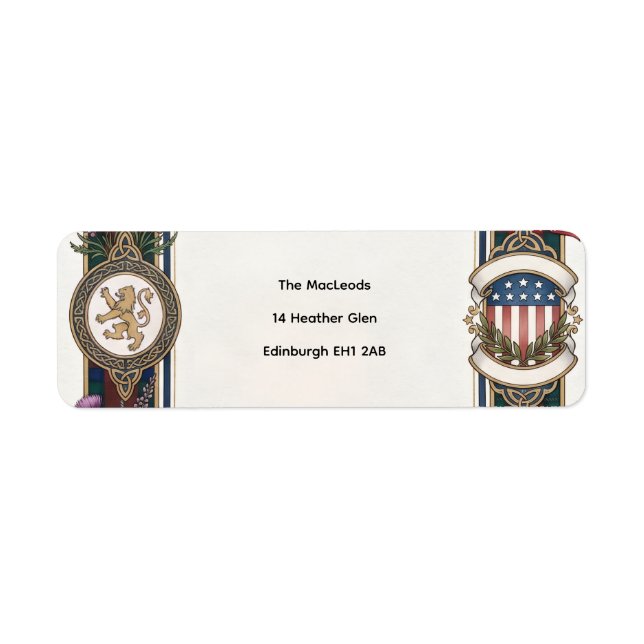 Gold Celtic Wedding Return Address Label (Front)