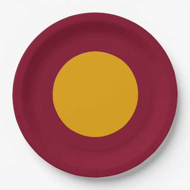 Gold Centered Custom Party Plate (Front)