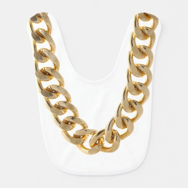 Gold Chain Baby Bib (Front)