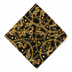 Gold Chain Pattern Bandana